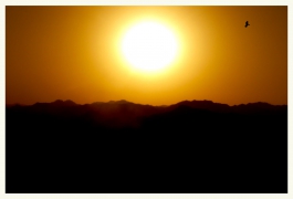 Beautiful Sunset in Fujairah Mountains